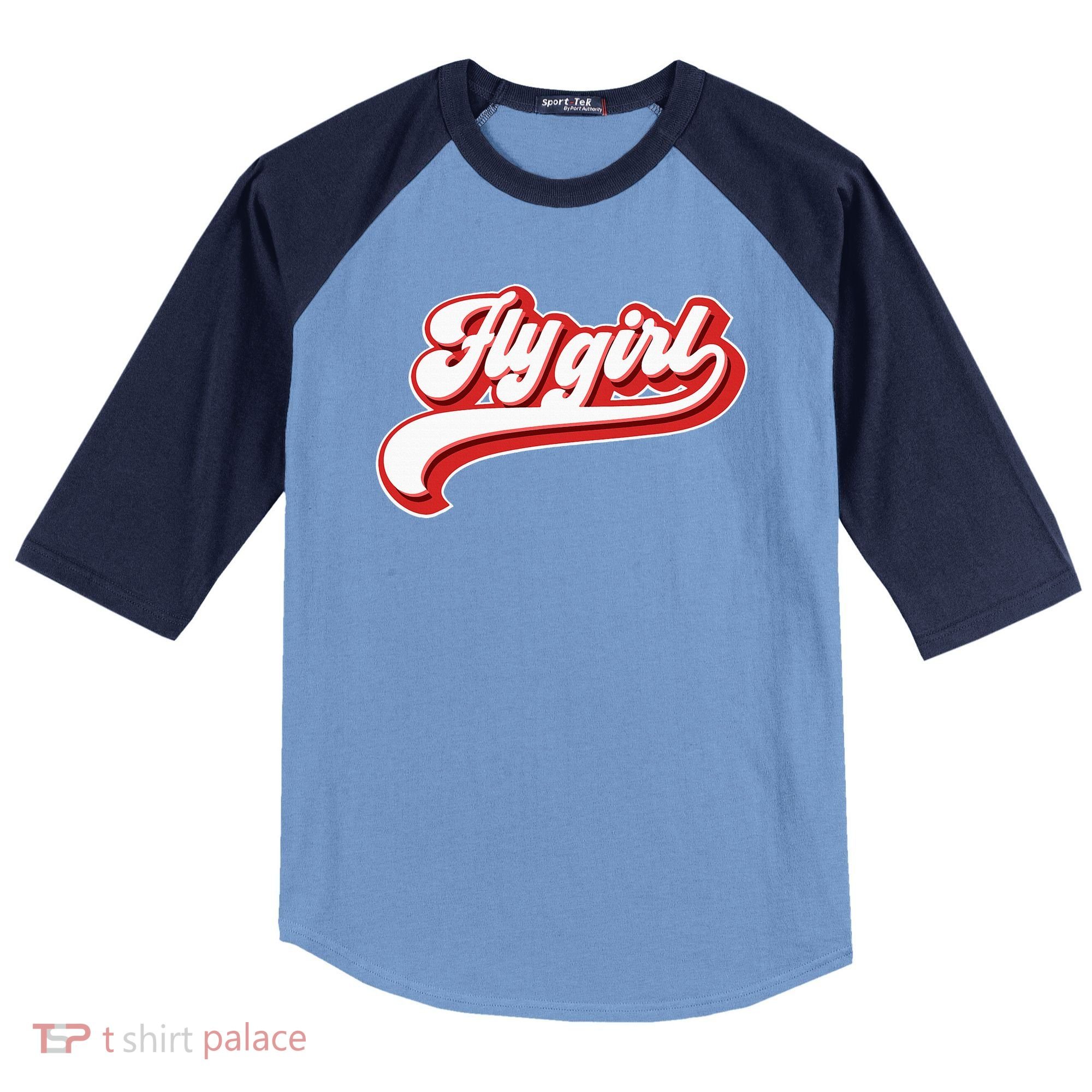 Fly Girl 80s 90s Old School Hip Hop Raglan Baseball Sleeve Shirt