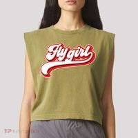 Fly Girl 80s 90s Old School Hip Hop Garment-Dyed Women's Muscle Tee thumb 2
