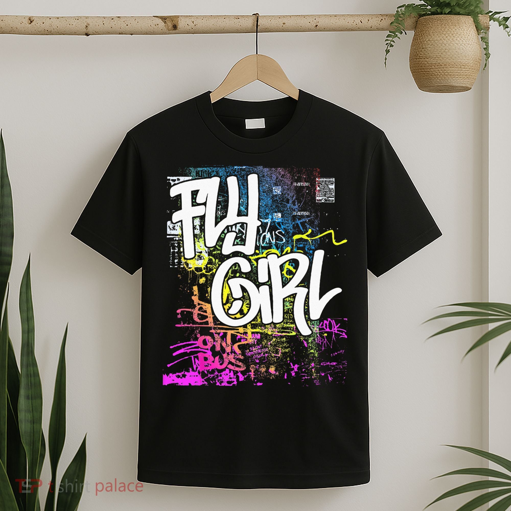 Fly Girl 80s 90s Rap BGirl Old School Hip Hop Graffiti T-Shirt