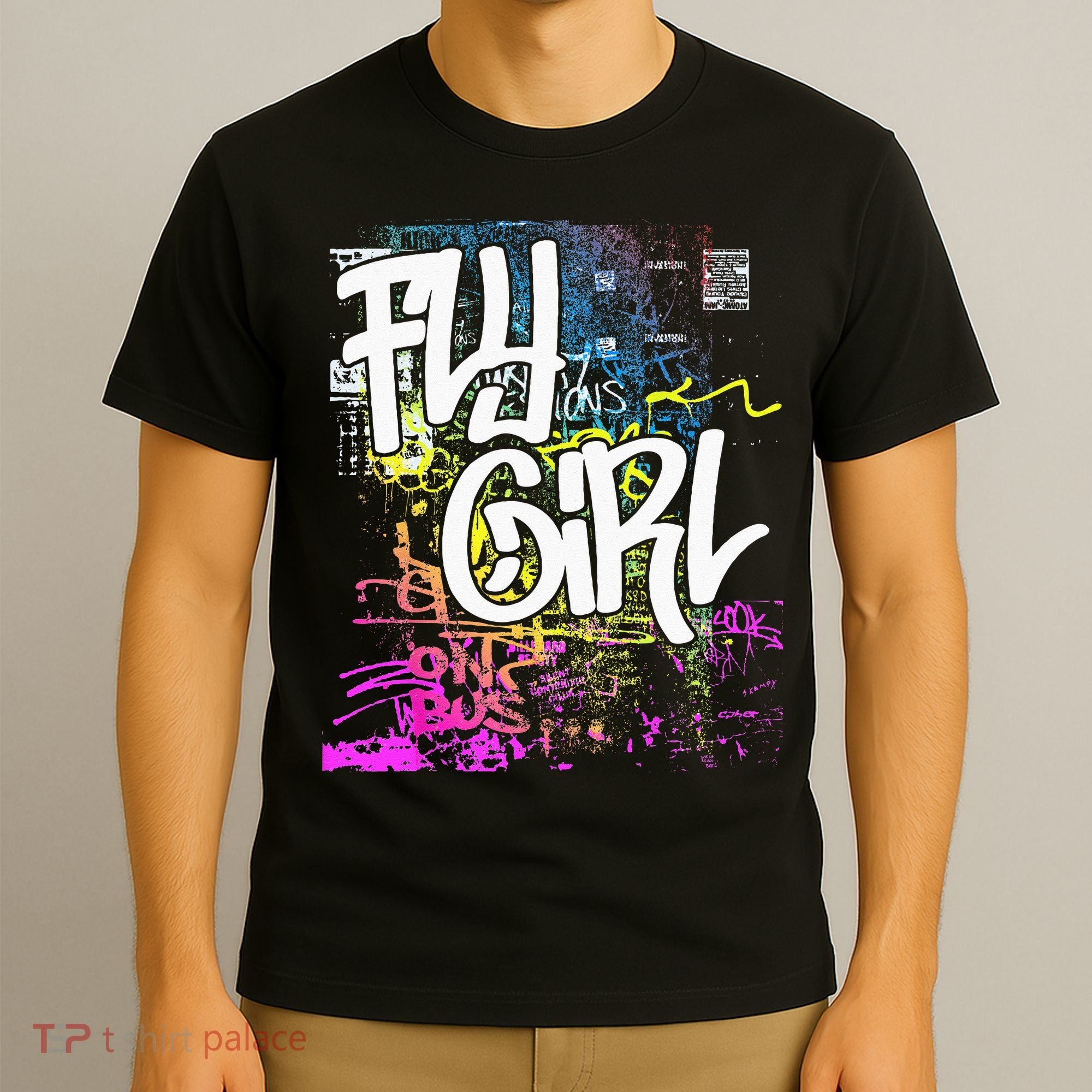 Fly Girl 80s 90s Rap BGirl Old School Hip Hop Graffiti T-Shirt