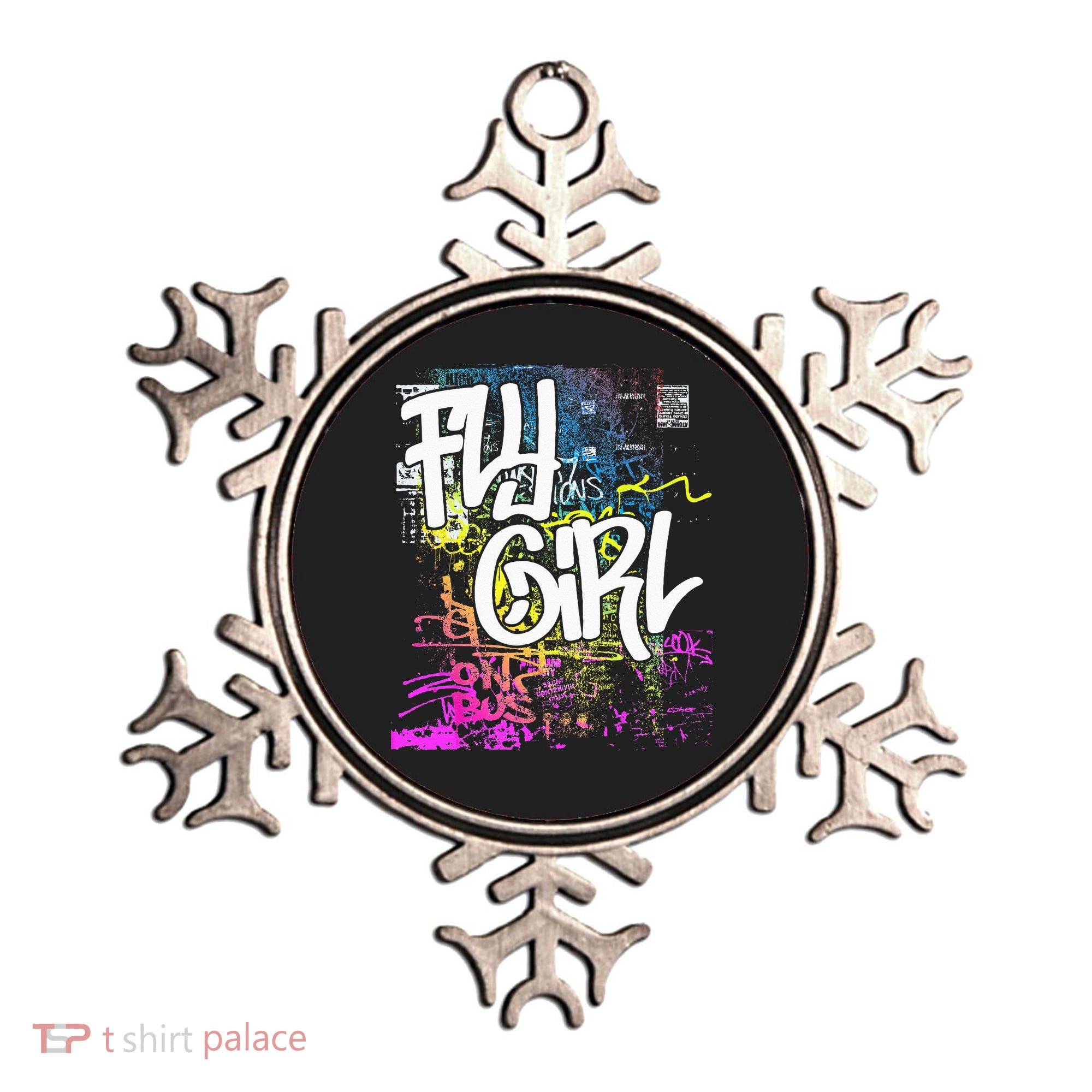 Fly Girl 80s 90s Rap BGirl Old School Hip Hop Graffiti Ornament