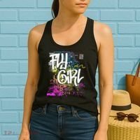 Fly Girl 80s 90s Rap BGirl Old School Hip Hop Graffiti Women's Tank Top thumb 2