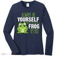 Frog Gifts Always Be Yourself Unless You Can Be A Frog Women's Long Sleeve Shirt thumb 0