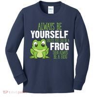 Frog Gifts Always Be Yourself Unless You Can Be A Frog Kids Long Sleeve Shirt thumb 0