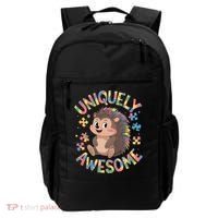 Funny Gift Autism Awareness Month Hedgehog Acceptance Neurodiversity  Backpack thumb 0