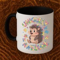 Funny Gift Autism Awareness Month Hedgehog Acceptance Neurodiversity  Coffee Mug thumb 2