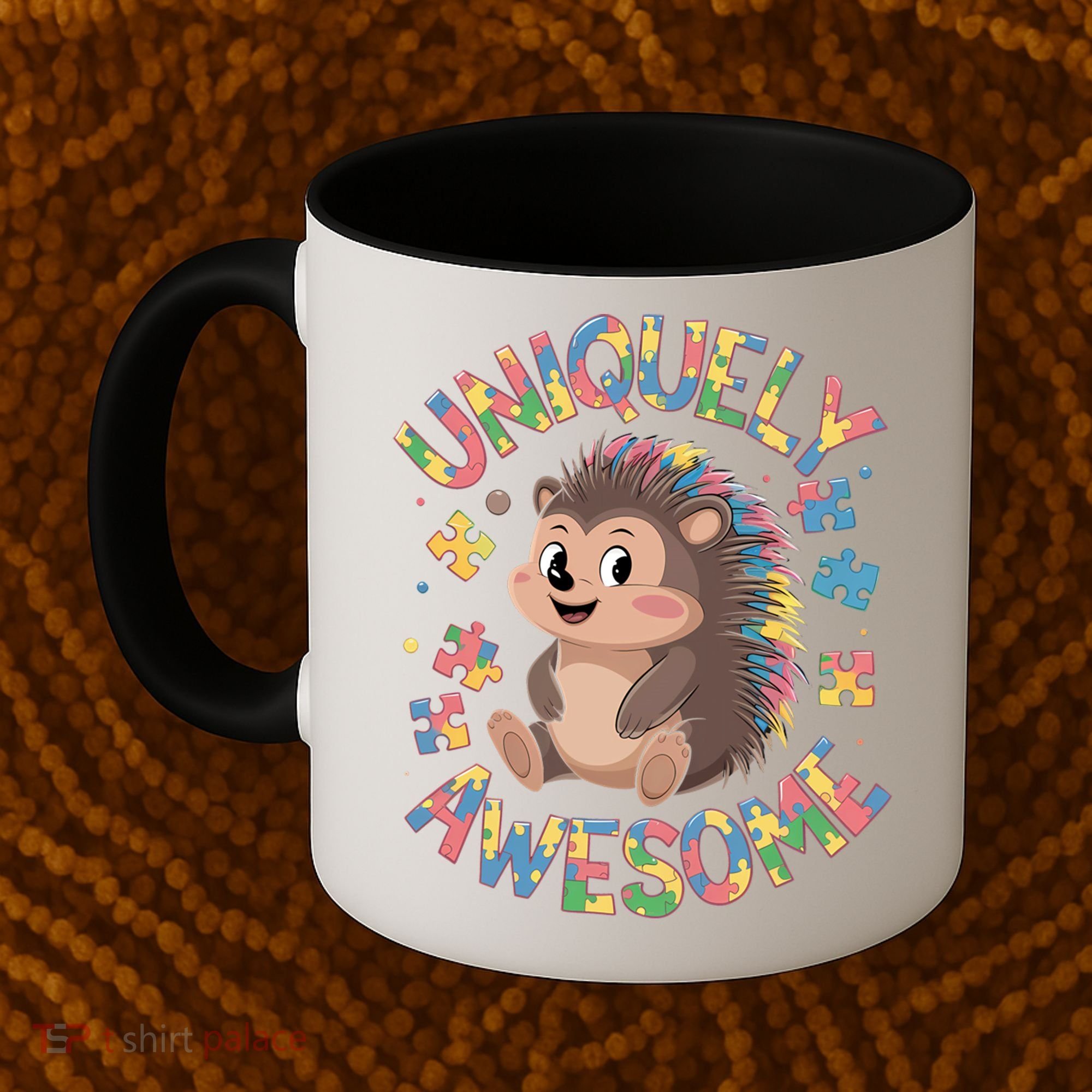 Funny Gift Autism Awareness Month Hedgehog Acceptance Neurodiversity  Coffee Mug