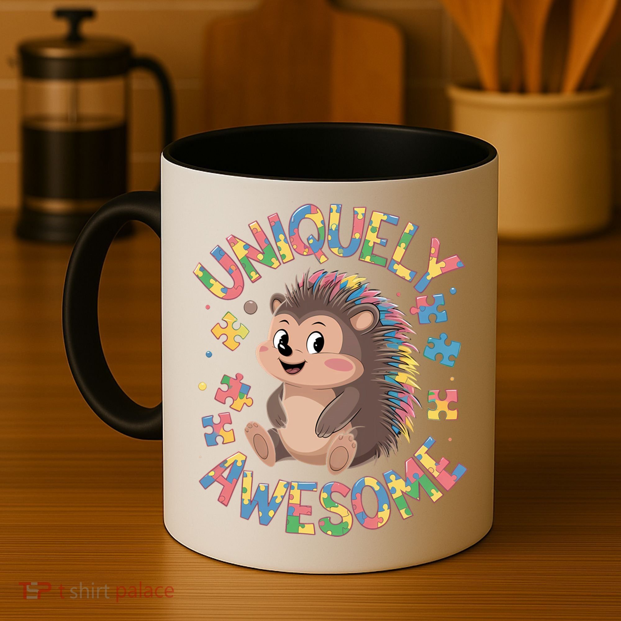 Funny Gift Autism Awareness Month Hedgehog Acceptance Neurodiversity  Coffee Mug