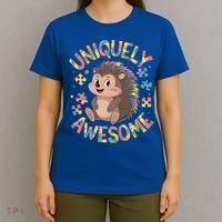 Funny Gift Autism Awareness Month Hedgehog Acceptance Neurodiversity  T-Shirt thumb 4