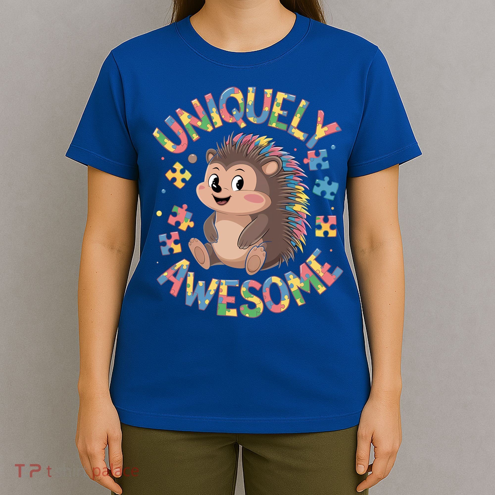 Funny Gift Autism Awareness Month Hedgehog Acceptance Neurodiversity  T-Shirt