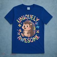 Funny Gift Autism Awareness Month Hedgehog Acceptance Neurodiversity  T-Shirt thumb 5