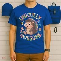 Funny Gift Autism Awareness Month Hedgehog Acceptance Neurodiversity  T-Shirt thumb 6