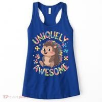 Funny Gift Autism Awareness Month Hedgehog Acceptance Neurodiversity  Women's Tank Top thumb 0