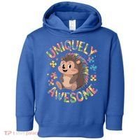 Funny Gift Autism Awareness Month Hedgehog Acceptance Neurodiversity  Toddler Hoodie thumb 0
