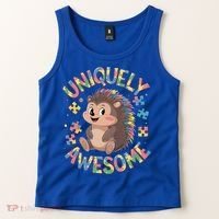 Funny Gift Autism Awareness Month Hedgehog Acceptance Neurodiversity  Tank Top thumb 2