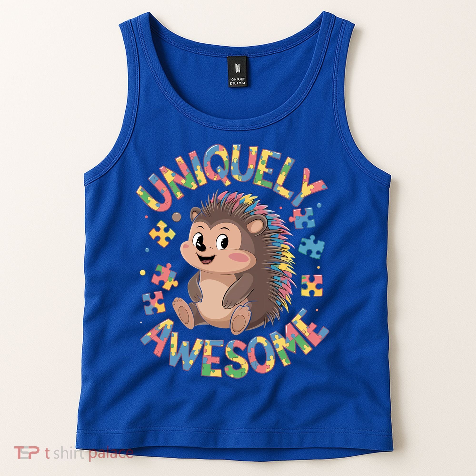 Funny Gift Autism Awareness Month Hedgehog Acceptance Neurodiversity  Tank Top