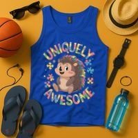 Funny Gift Autism Awareness Month Hedgehog Acceptance Neurodiversity  Tank Top thumb 4