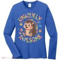 Funny Gift Autism Awareness Month Hedgehog Acceptance Neurodiversity  Women's Long Sleeve Shirt thumb 0