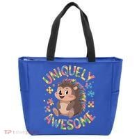 Funny Gift Autism Awareness Month Hedgehog Acceptance Neurodiversity  Tote Bag thumb 0