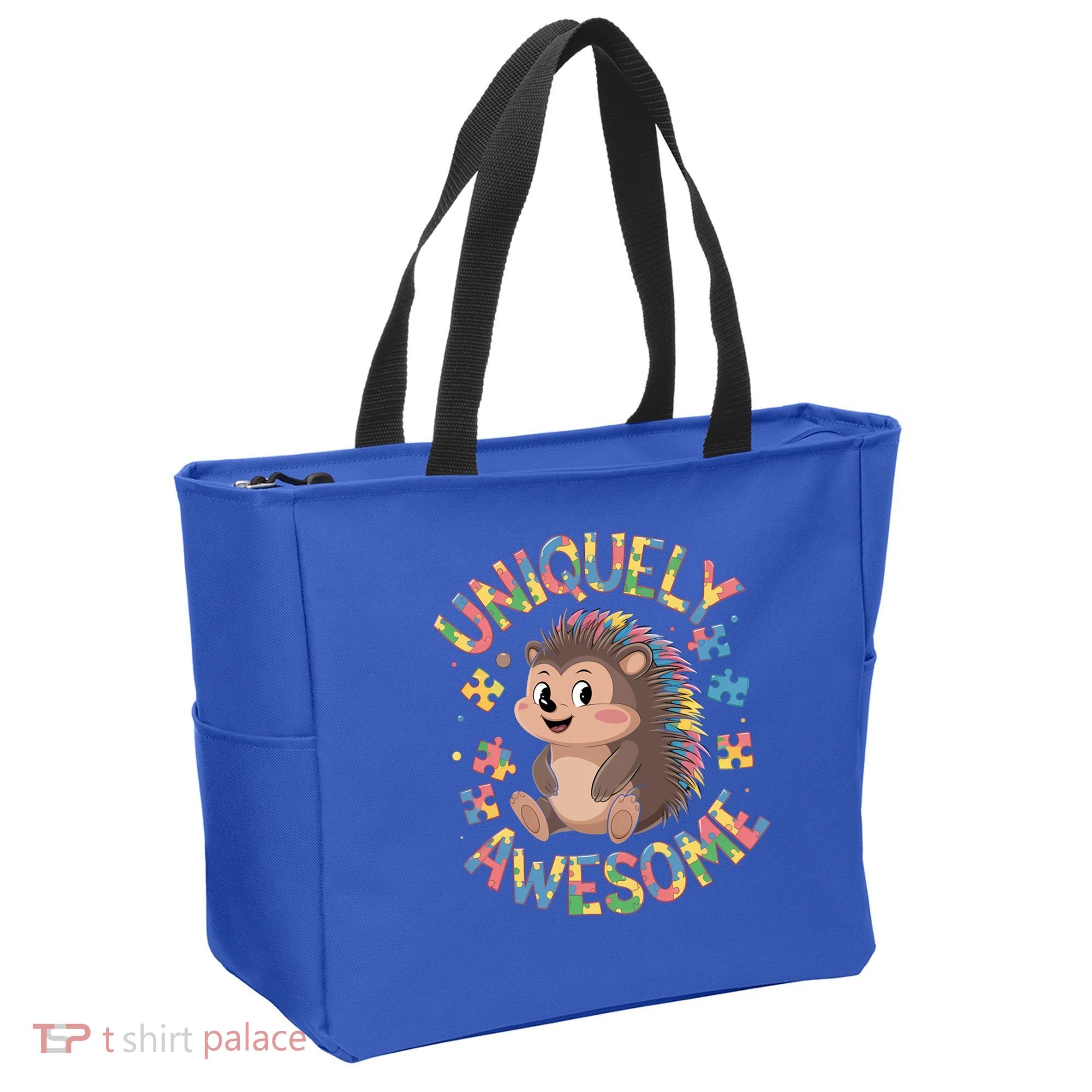 Funny Gift Autism Awareness Month Hedgehog Acceptance Neurodiversity  Tote Bag