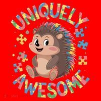 Funny Gift Autism Awareness Month Hedgehog Acceptance Neurodiversity  Santa Hat thumb 1