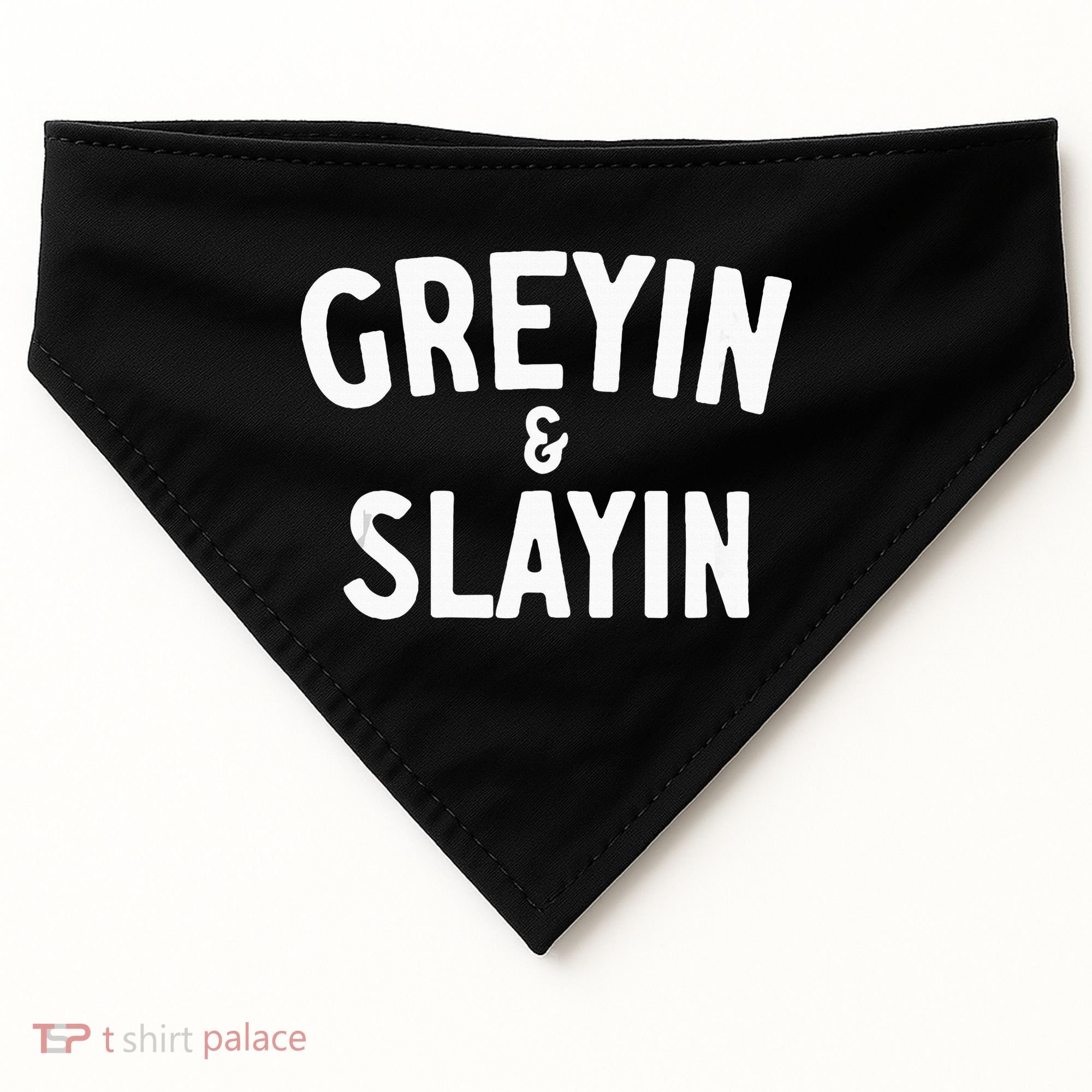 Funny Graying And Slaying Workout Gym USA-Made Doggie Bandana