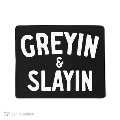 Funny Graying And Slaying Workout Gym Mousepad