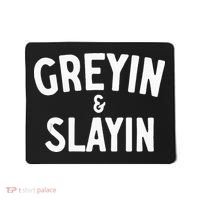 Funny Graying And Slaying Workout Gym Mousepad thumb 0