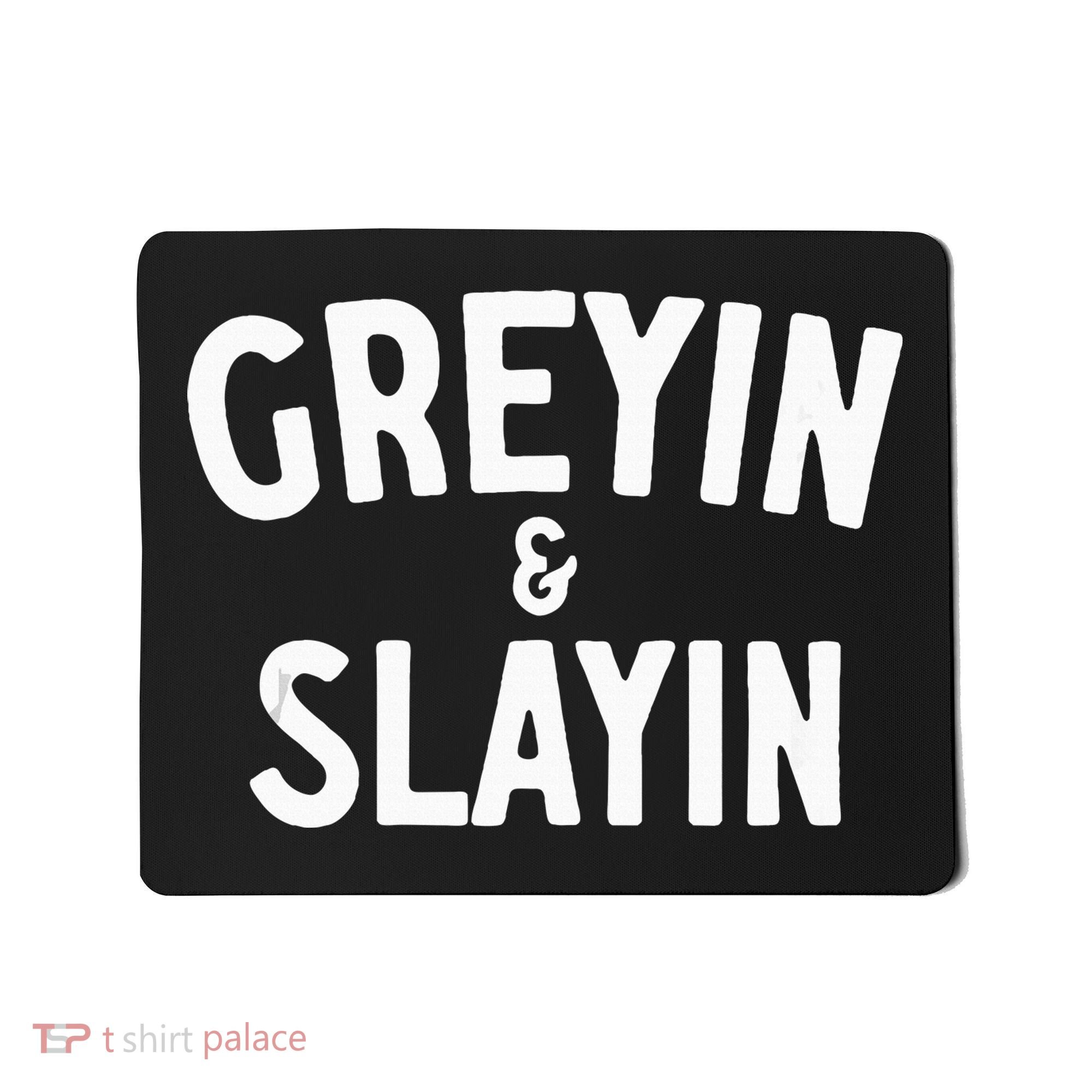 Funny Graying And Slaying Workout Gym Mousepad