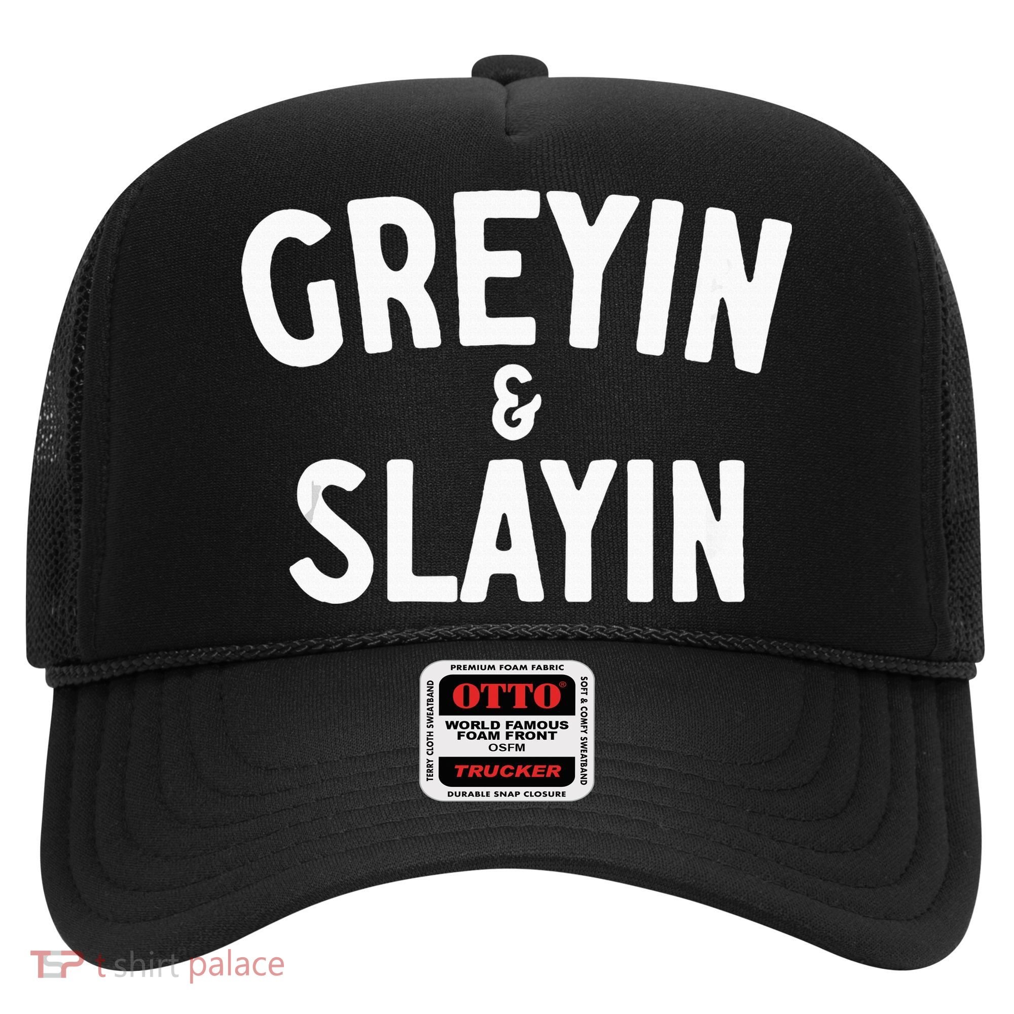 Funny Graying And Slaying Workout Gym Hat