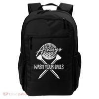 Funny Golf Always Wash Your Balls Retro Golfing Gift Backpack thumb 0