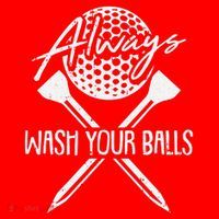 Funny Golf Always Wash Your Balls Retro Golfing Gift Santa Hat thumb 1