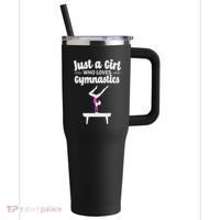 Funny Gymnastics Art For Women N Acrobat Gymnasts 40oz Vacuum Insulated Stainless Steel Travel Tumbler thumb 0