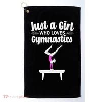 Funny Gymnastics Art For Women N Acrobat Gymnasts Golf Towel thumb 0