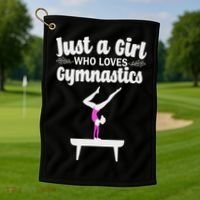 Funny Gymnastics Art For Women N Acrobat Gymnasts Golf Towel thumb 1