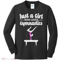 Funny Gymnastics Art For Women N Acrobat Gymnasts Kids Long Sleeve Shirt thumb 0