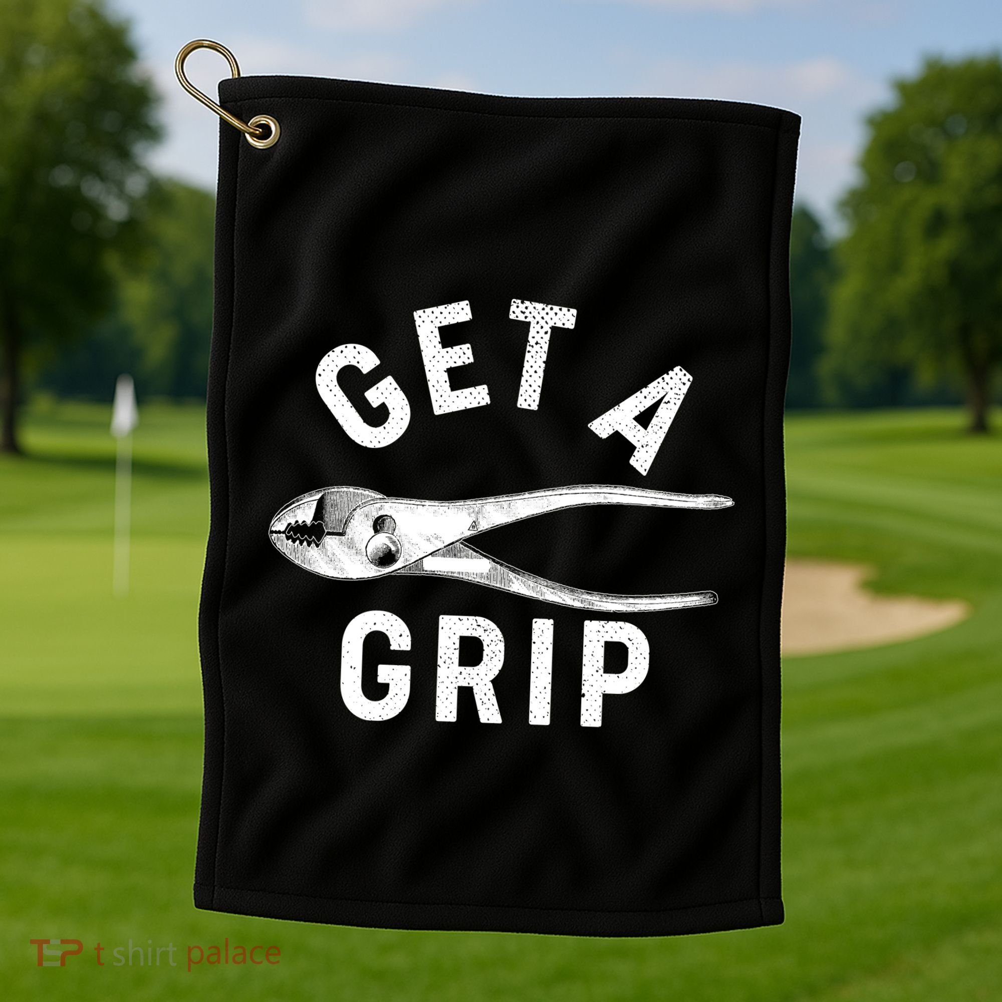 Funny Get A Grip Golf Towel