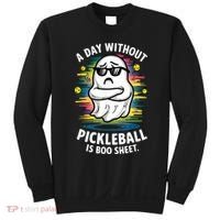 Funny Ghost A Day Without Pickleball Is Boo Sheet Sweatshirt thumb 0