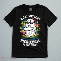 Funny Ghost A Day Without Pickleball Is Boo Sheet T-Shirt thumb 5