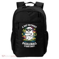 Funny Ghost A Day Without Pickleball Is Boo Sheet Backpack thumb 0