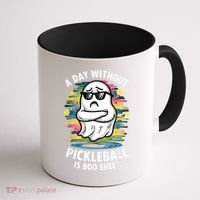 Funny Ghost A Day Without Pickleball Is Boo Sheet Coffee Mug thumb 1