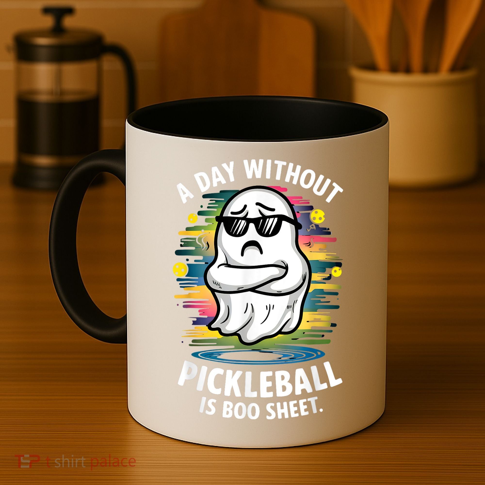 Funny Ghost A Day Without Pickleball Is Boo Sheet Coffee Mug