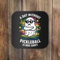 Funny Ghost A Day Without Pickleball Is Boo Sheet Coaster thumb 0