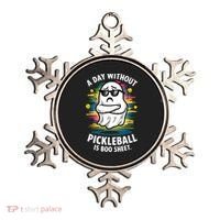 Funny Ghost A Day Without Pickleball Is Boo Sheet Ornament thumb 0