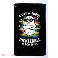 Funny Ghost A Day Without Pickleball Is Boo Sheet Golf Towel thumb 0