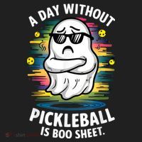 Funny Ghost A Day Without Pickleball Is Boo Sheet Golf Towel thumb 3