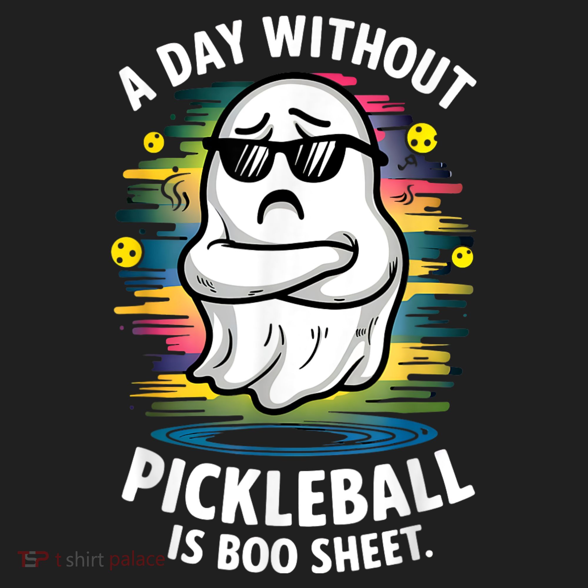 Funny Ghost A Day Without Pickleball Is Boo Sheet Golf Towel