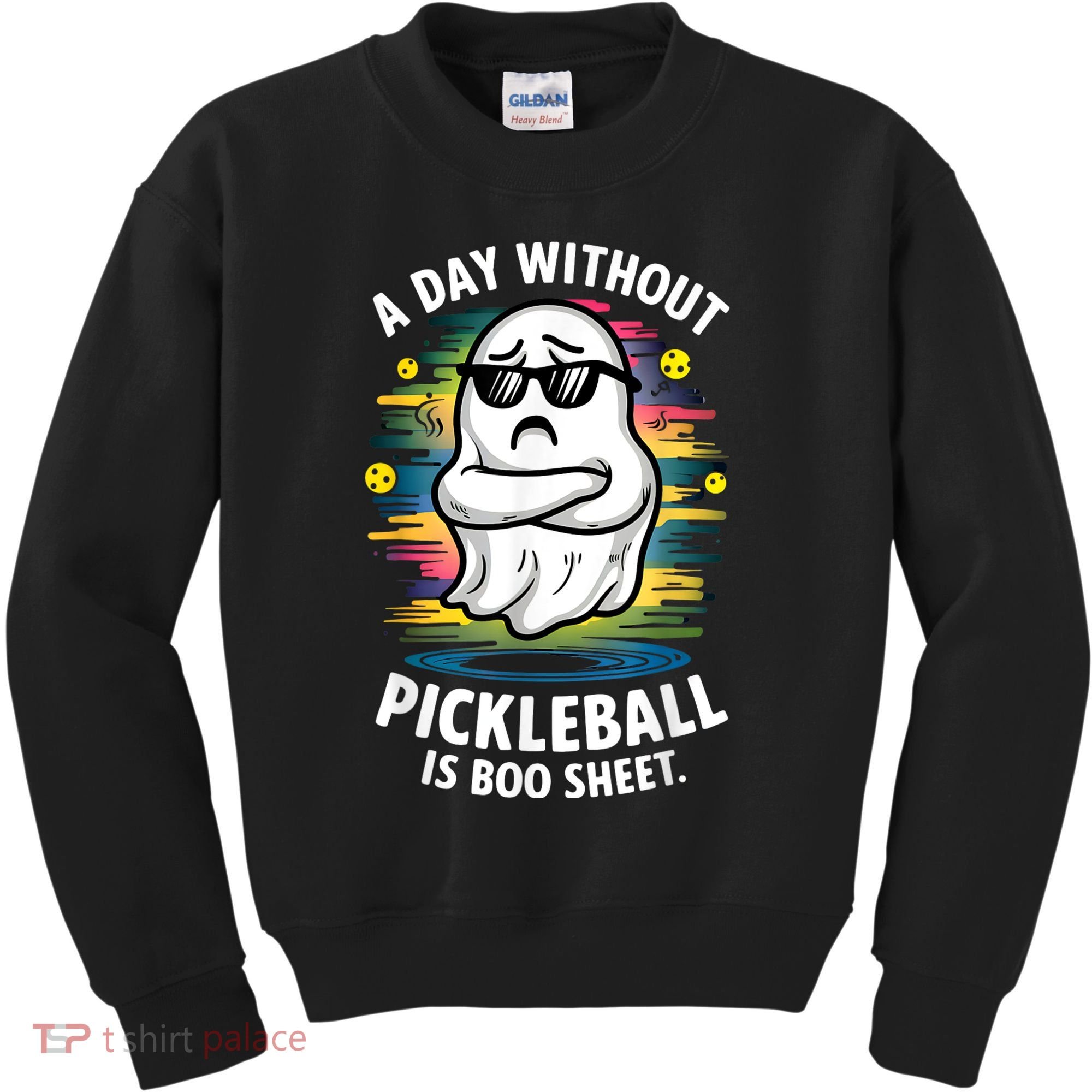 Funny Ghost A Day Without Pickleball Is Boo Sheet Kids Sweatshirt