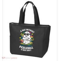 Funny Ghost A Day Without Pickleball Is Boo Sheet Tote Bag thumb 3