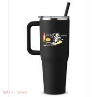Funny Greek Be Cheerful Enjoy Your Life Skeleton 40oz Vacuum Insulated Stainless Steel Travel Tumbler thumb 2